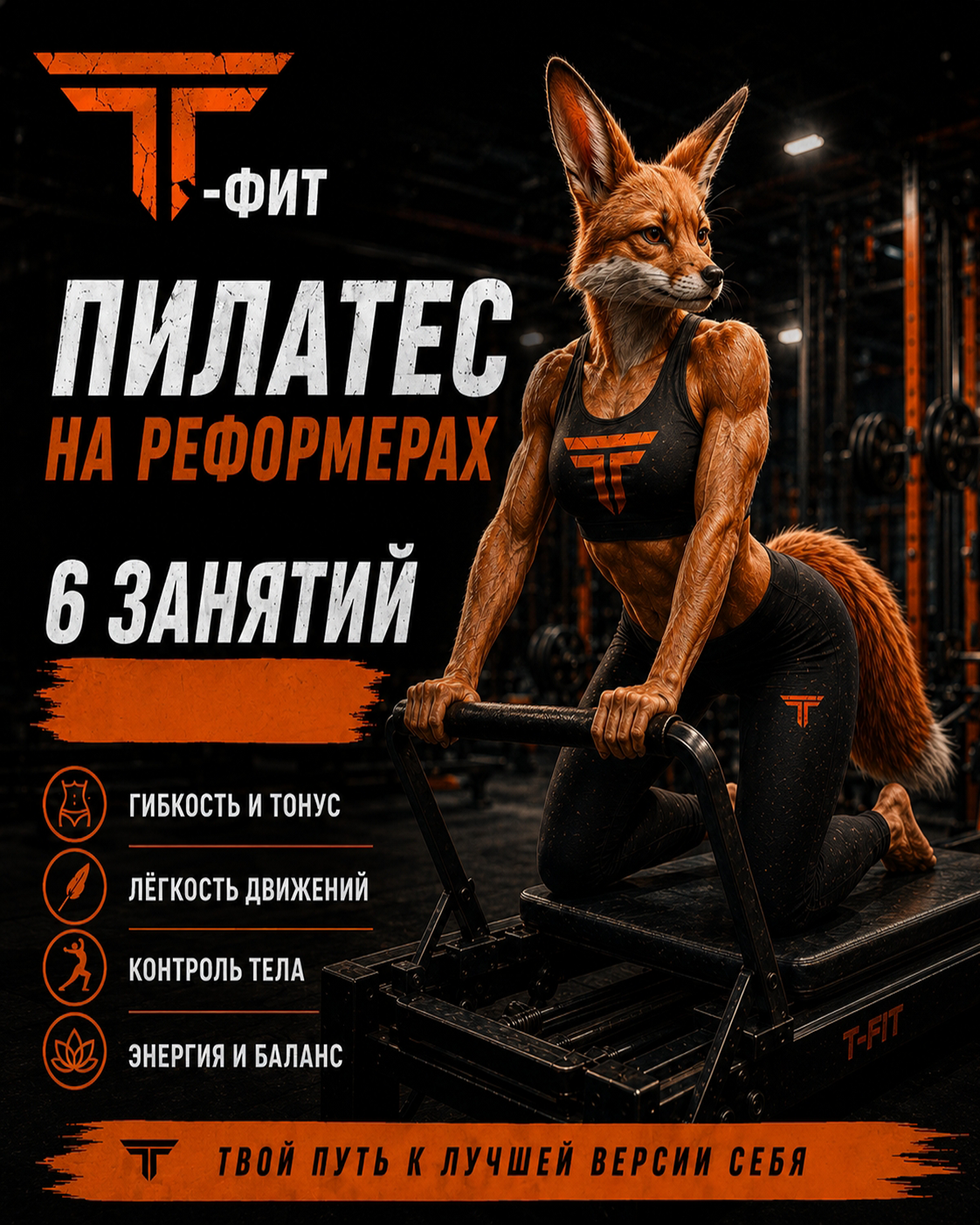 Пилатес на реформерах 6 занятий